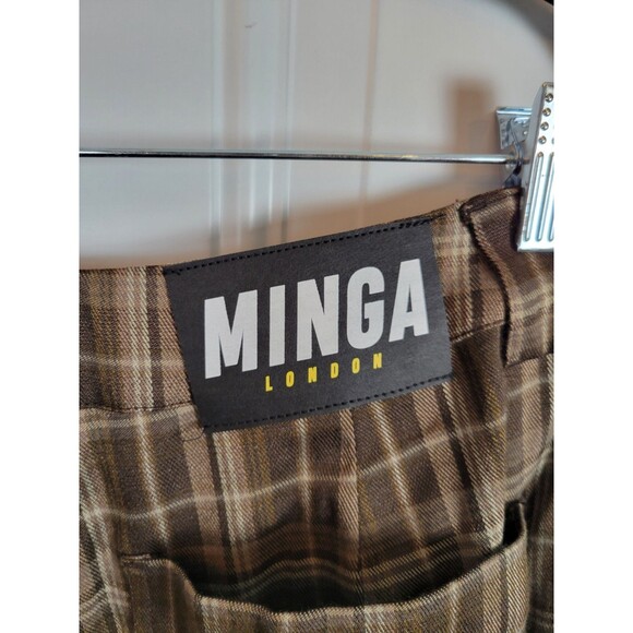 Minga London Plaid Wide Leg Cargo Pants Size 28 - Picture 8 of 9